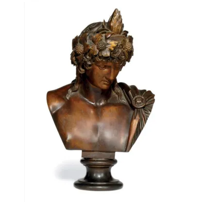 Hot Sale Metal Craft Bronze Bacchus Bust Sculpture