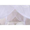 Polyester White Mosquito Nets Square Beds Canopy