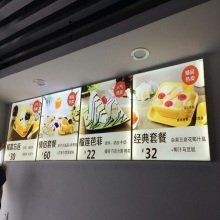 LED Slim Light Box Fabric with Fabric Light Box for Restaurant Menu