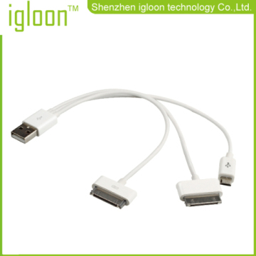 Apple 30 Pin Samsung 30 Pin ve mikro 5 Pin adaptör tarihi kablosu USB
