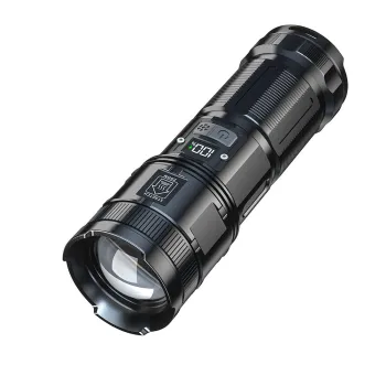 2023 Top Tactical LED Flashlight with Magnet, Zoom Function, USB Rechargeable for Camping Torch Light