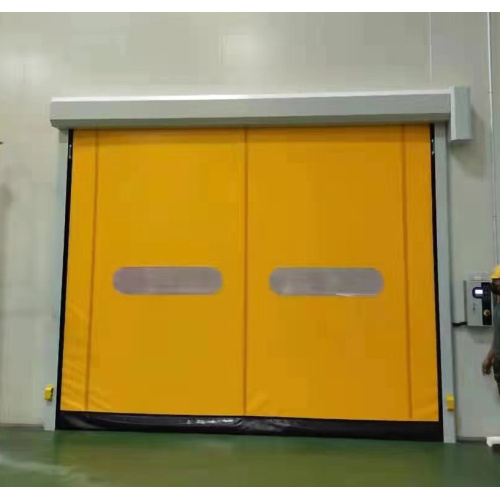 Porta do obturador de rollup de alta velocidade de alta velocidade, isolada à prova de vento