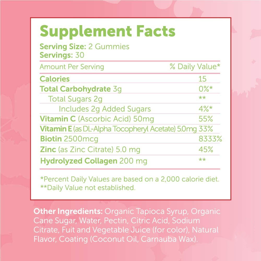 Custom OEM Supplement Vitamins Bears Pectin Gummies with Biotin and Collagen