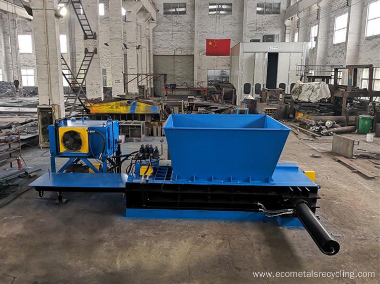 Horizontal scrap metal aluminum can baler machine