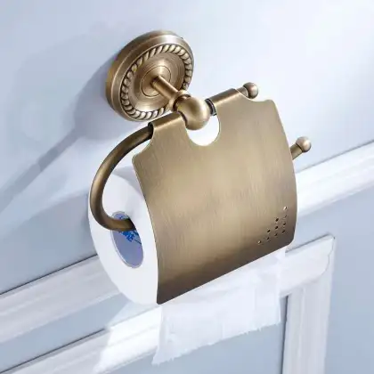 Brass European style bathroom antique color toilet paper towel holder pumping toilet tissue box toilet