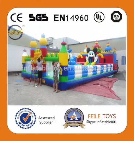 Funny inflatable fun city/inflatable playground for kids/inflatable game/inflatable Mickey fun city