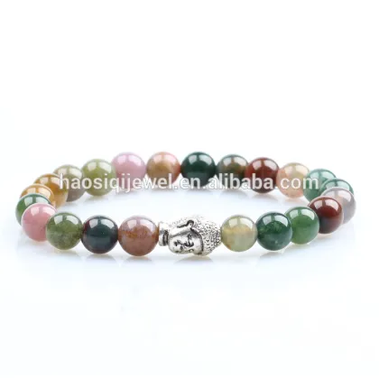 natural black agate stone bead bracelet yin yang stone jewelry buddha bracelet