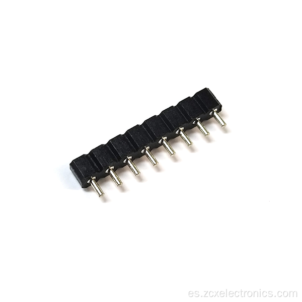 2.54 fila conector de alfiler recto femenino