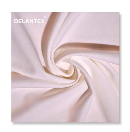 Delantex White Sublimation Fabric: 95% Polyester, 5% Spandex Moss Crepe Scuba Knit for Women's Garments