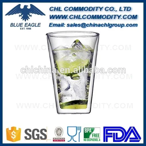 Heat resistant glass mug with handle