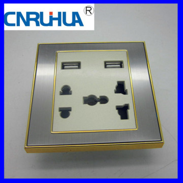 Top Sales High Quality German Wall Socket with USB Port