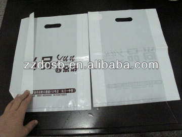 Plastic Shopping Carrier Bag With Side Gusset & Die Cut Handle