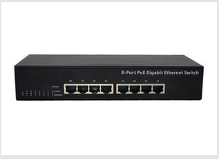 8 Port RJ45 Port Desktop PoE Switch IEEE 802.3x 10 / 100 / 1000M