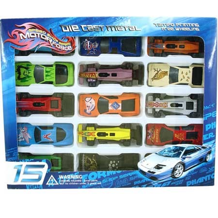 Die Cast Metal Alloy Car, 15 Pcs in 1 set ZCC62112