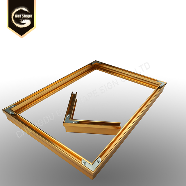 مرآة ذهبية الألومنيوم ملصق صورة إطار الصورة