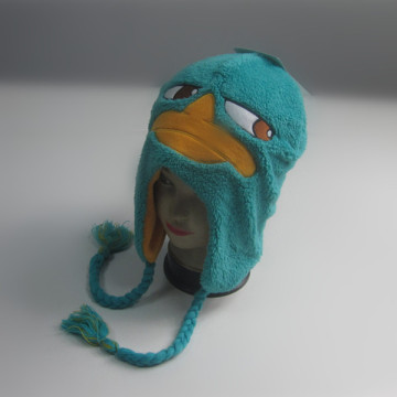 Sombrero de invierno de felpa de pato para niños