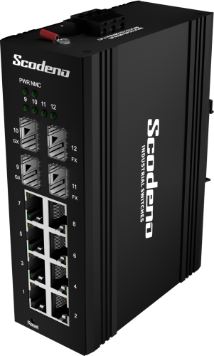 Switches Ethernet industrial 2GX2FX8GT para monitor de seguridad