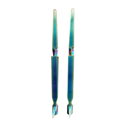 Wholesale Manicure Metal Cross Lock Reverse Nail Tweezers for Salon or DIY