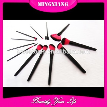 12 pcs Fashionable red color professional makeup brush set kits