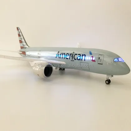 1:130 Scale LED Illuminated Boeing 787 Aircraft Model - 47CM Resin Model Plane