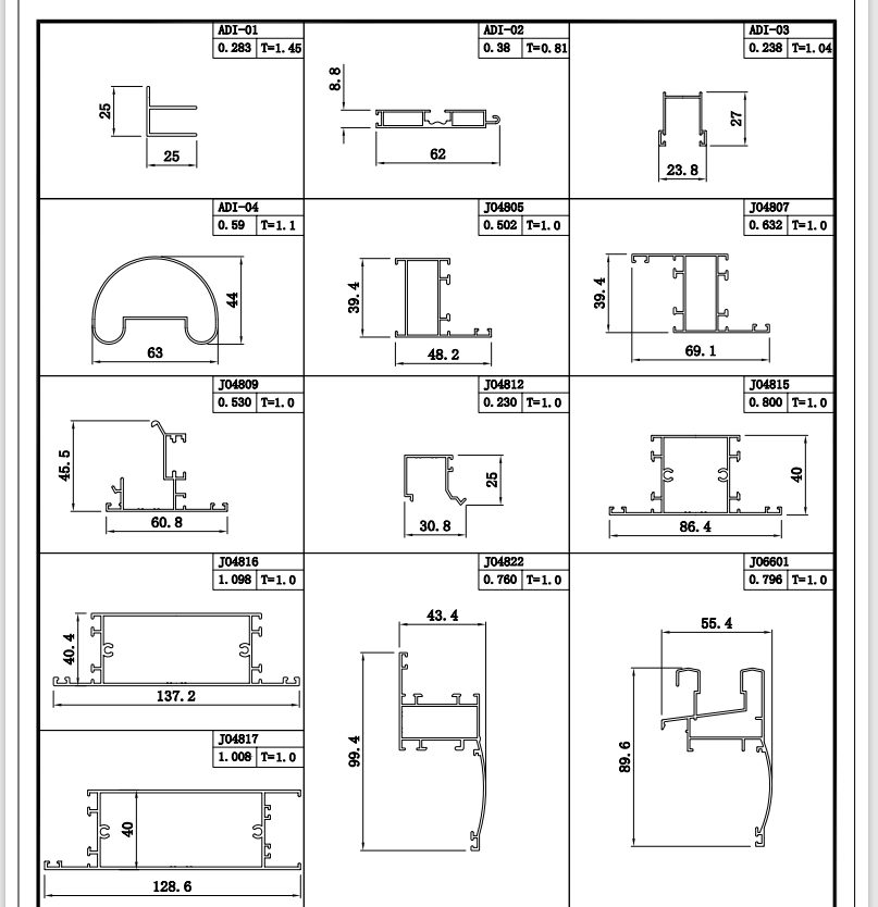 Aluminum Profile Libya Section China Manufacturers Suppliers Factory ...