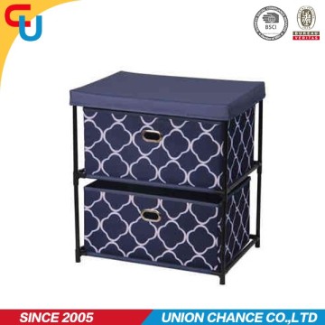 600D polyester bedside bedstand foldable storage rack organizer with cover