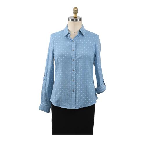 Casual shirts met lange mouwen Vintage gestreepte blouse