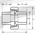 ASTM SCH80 UPVC Union Cor cinza escuro