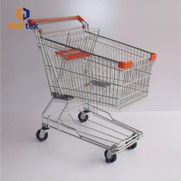 Zinc With Powder Coating Asian Supermarket Trolley