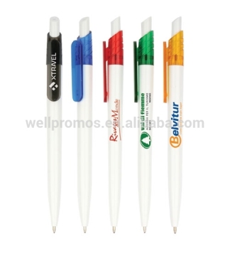Simple design cheap retractable plastic ballpoint pen