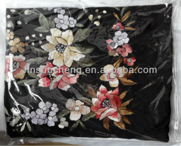 Black Spainish flamenco piano big shawl with bird patterns -100% handmade Chinese silk embroidery-135cm