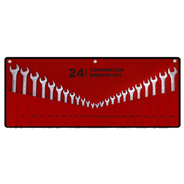 YUHANG 24-Piece All-Purpose Master Combination Wrench Set With Roll-up Pouch