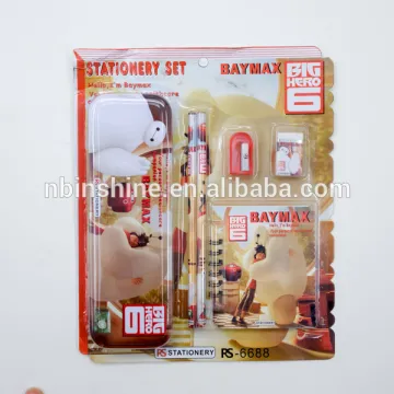 Big Hero Stationery Set 6 in 1 , 2016 New Stationery Notepad With Pen Set