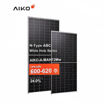 Pv Solar USA Warehouse: Aiko Solar Panels - 600W to 620W N-Type ABC Comet Series