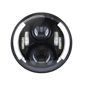 7 Inch LED Headlamp for Jeep Wrangler JK | 12V/24V Angel Eye Motorcycle Headlights