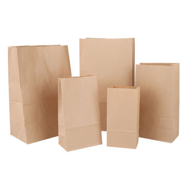Wholesale Food Grade Brown Square Bottom Kraft Paper Bags for Bread Promotion