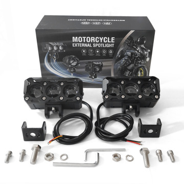 Dual Color Headlight and Mini Spotlights for Motorcycles