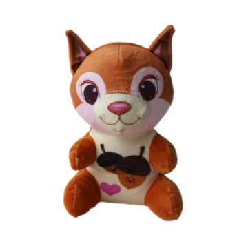 Brown Squirrel Plush Toy - Soft Stuffed Animal for Kids' Christmas Gifts