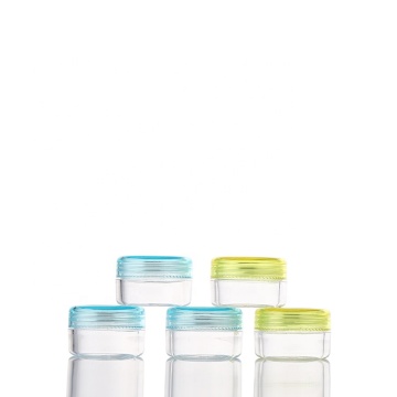 OEM sample 5 ml 10 ml 15 ml 20 ml plastic PS cute clear cosmetic package small cream jar women