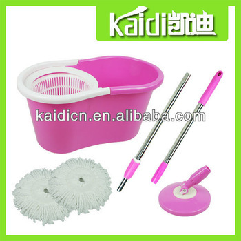 Microfiber Easy Wring Spin Mop & Bucket System with two Extra Mop Refills
