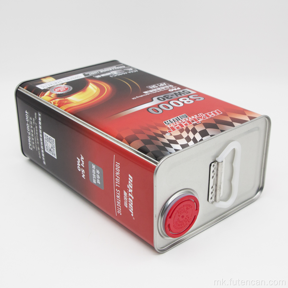 Метална конзерва од 4 литри за лименка со масло за подмачкување