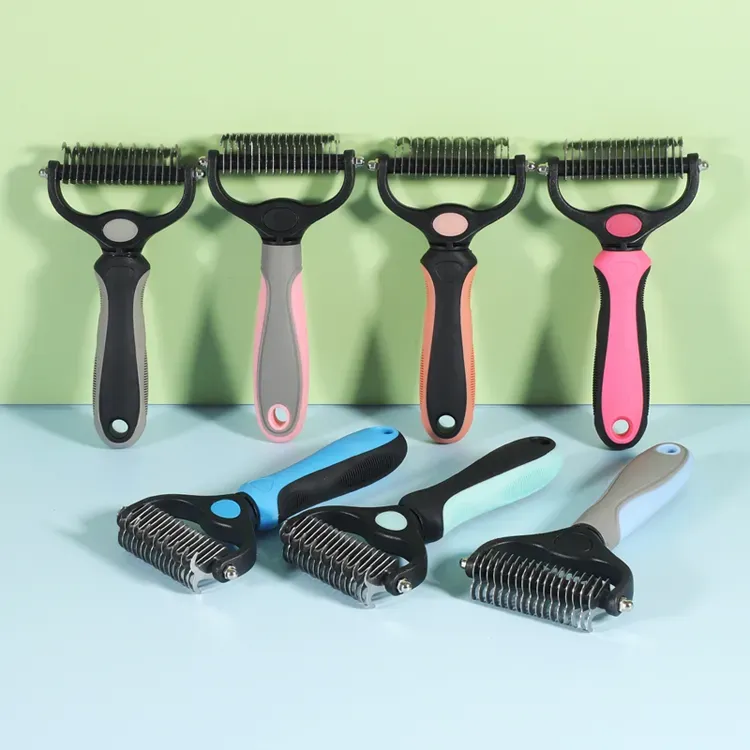 Double Sided Pet Grooming Comb for Cat and Dog Hair Removal