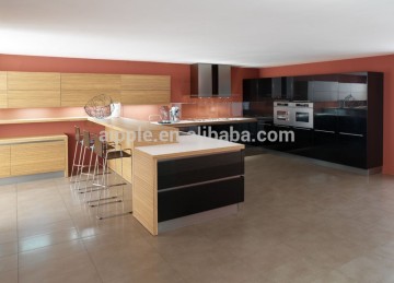Black and red kitchen cabinet PKC-106