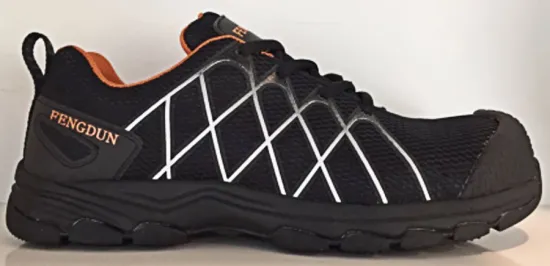 sandwich and cambrelle mesh steel toe shoes