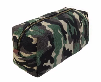 Easy carry Classic design camouflage canvas makeup bag