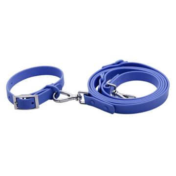 Super Soft 12 Colors Waterproof PVC Dog Leash Set - Custom Color Pet Collar for Outdoor Training