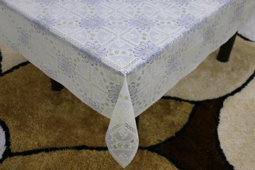 Printed pvc lace tablecloth by roll quilted