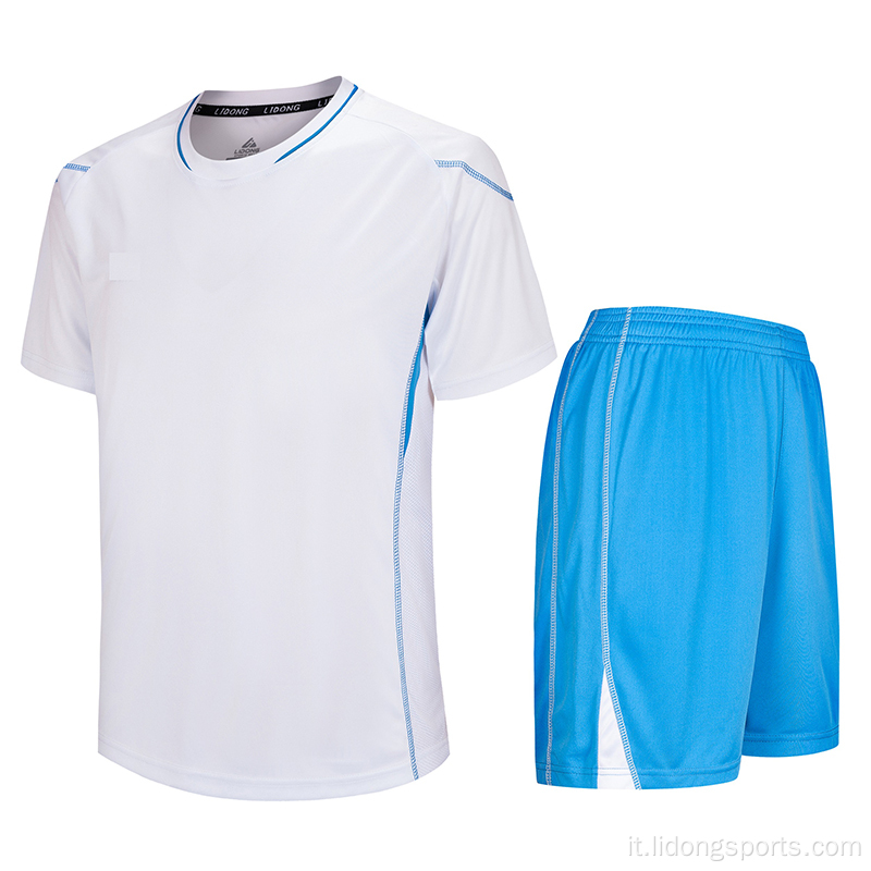 Set di maglia da calcio White Sport personalizzato Lidong