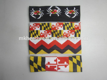 100% polyester elastic print headband