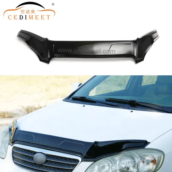 Black Acrylic Front Bug Shield for Toyota Corolla 2002-2006